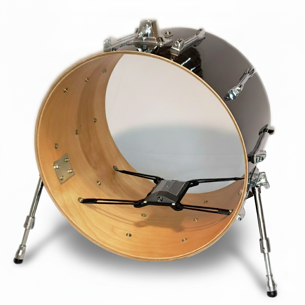 The Kelly SHU™ FLATZ™ shock-mount system for kick drum boundary microp The Kelly SHU™ FLATZ™ shock-mount system for kick drum boundary microp